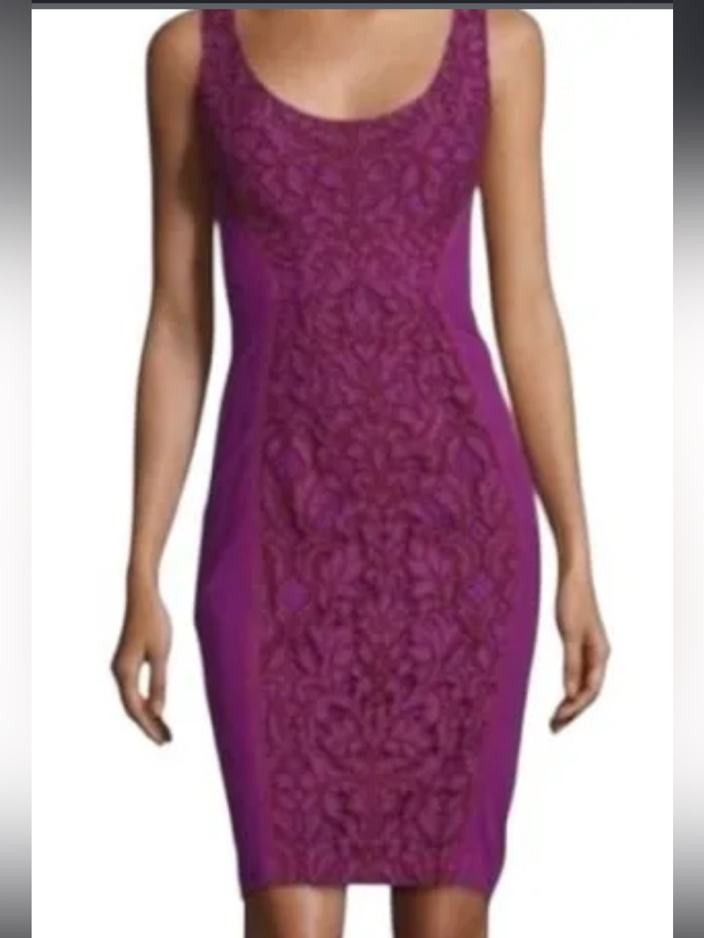 Diane Von Furstenberg Geovana Lace Dress in Purple Amethyst & Red 4